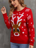 Autumn And Winter Cartoon Christmas Sweater O Neck Pullover Knitted Sweater New Fashion Elegant Casual Loose Party Sweaters