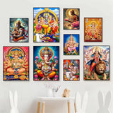 Indian Hindu Goddess Lord Hanuman Poster HD posters Self adhesive waterproof ideal for living room bedroom bar decoration