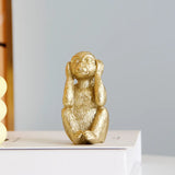 3Pcs Creative Small Animal Statue Desktop Decor Resin Craft Monkey Suit Ornaments Miniature Lovely Figurine