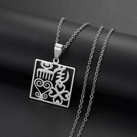 Anniyo Ancient African Traditional Culture Gye Nyame Symbols Ancient Egypt Pendant Necklaces Stainless Steel Jewelry @367221