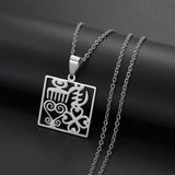 Anniyo Ancient African Traditional Culture Gye Nyame Symbols Ancient Egypt Pendant Necklaces Stainless Steel Jewelry @367221