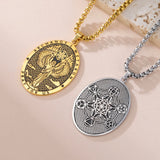 Jeshayuan 1pc Metatron's Cube Necklace Archangel Metatron Necklace Medal Pendant Protection Religious Amulet Jewelry For Men