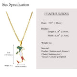 Italian map pendant stainless steel necklace famous ethnic style female niche design sense of light luxury geometric drip oil je