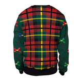 Men Women Xmas Sweatshirt 3D Christmas Wine Glass Bell The Gingerbread Man Print Ugly Christmas Sweater Holiday Party Jumper Top