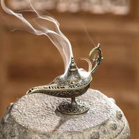 Antique Style Lamp Metal Incense Burner Scented Unscented Candle Holder Home Decor Gift Arabic Incense Burner