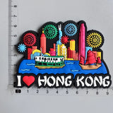 Hong Kong Refrigerator Magnets Tourism wood PVC Resin Fridge magnet Decoration Victoria Harbour Convention and Exhibition Centre
