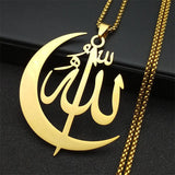 2024 new fashion stainless steel necklace French retro simple Arabic personality everything hollowed out sweater chain jewelry