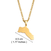 Anniyo 4.5CM Kurdistan Pendant and Neckalces for Women Men Stainless Steel Jewelry  #546362