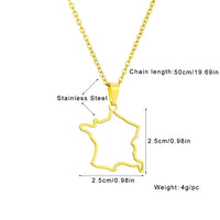 Stainless steel French filigree smooth pendant necklace, suitable for both men and women, versatile ethnic style collar chain
