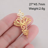 Dawapara Unalome Pendant OM Lotus Flower Charm for Jewelry Making Stainless Steel Spiritual Yoga Symbol Buddhism Accessories