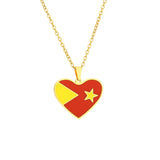 2024 new fashion stainless steel Tigrei State Ethiopian heart-shaped necklace for women and men couples ethnic style accessories