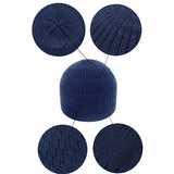 1pc Men's Casual Knitted Muslim Women Prayer Hats Winter Warm Beanies Cap Islamic Ramadan