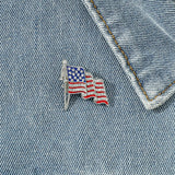 Trend American Flag Rhinestone Brooch Metal Badge Enamel Pin Jacket Jeans Lapel Pin Commemorate Jewelry Accessories Gifts