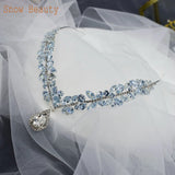 A265 Zircon Wedding Headband Luxury Crystal Women Tiaras Bridal Headpiece Forehead Chain Hair Accessories Rhinestone Headwear