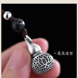 Buyee 925 Sterling Silver Big Pendant Chain Elegant Gourd Necklace for Women Men Unique Fashion Fine Jewelry Chain Gift