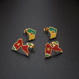 Anniyo Guadeloupe Reunion Island Martinique French Guiana Antigua Map Earrings for Women Girls Stainless Steel Jewelry #533962