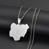 Anniyo Africa Nigeria Map Pendants Necklaces Stainless Steel Material Jewelry Nigerian Ornaments @324021