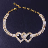 Women's Charm Metal Pearl Anklet Golden Multilayer Foot Chain Bohemia Fashion Rhinestone Ankle Bracelet Beach Jewelry Accessory