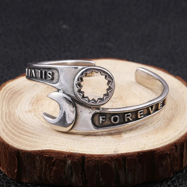 Wrench Bracelet Men's Domineering Repair Tool Wrench Cuff Open Bracelet Motorcycle Biker Punk Rock Party Jewelry Gift