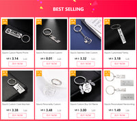 Sipuris Personalized Custom Name Letter Keyring Unique Stainless Steel Key Chain For Women Man Customization Keychain Gifts New