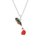 2024 New fashion stainless steel Saint Kitts and Nevis Commonwealth Map Necklace for women and men couples Ethnic style accessor