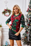 Halloween LED Light Overhead Sweater Customizable Christmas Theme Crew Neck Pullover Knitwear for Women from Mainland China