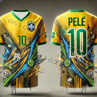 King Bailey 10 Maillot De Football Brésilien Street Graffiti GPT Chat Intelligent Design Kit Spécial Adulte / Enfant