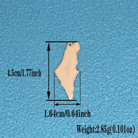 New Palestine Israel map Stainless steel accessories accessories high sense neutral fashion pendant
