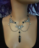 Gothic Bat Necklace, Halloween necklace, Vampire Bat Necklace, Gothic Jewelry, Classic Goth Victorian necklace