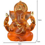 Ganesha Sitting Buddha Statue Sculpture Decorative Tabletop Decoration 3.5inch Tall for Housewarming Gift Fine Workmanship