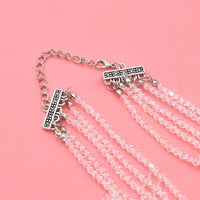 Black White Crystal Beads Necklace for Women Handmade Bohemian Drop Fashion Statement Choker Necklaces Female Lady Charm Jewelry