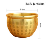 Durable Pure Brass Cornucopia Wealth Attracting Small Mini Baifu Rice Cylinder 4.5-7cm Baifu Jar Cup Home Decoration Accessories