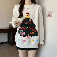 Red Christmas Pullover Sweater For Women In Autumn And Winter 2025 Women's Casual Versatile O Neck Knitted Sweater New Casual