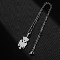 2024 new fashion stainless steel Republic of Serbia eagle pendant necklace temperament everything collarbone chain birthday anni