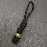 Vintage Hand-knitted Lanyard Keychain Biker helmet Pendant Paracord Rope weave Accessories Bag Hanging Handmade Car Keyring