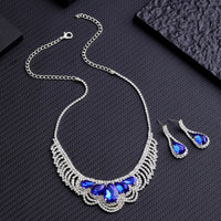 Ladies' Fashion Design Geometric Claw Chain Series Necklace Earrings Jewelry Set Suitable for Wedding, Party, Festival Gifts