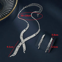Ladies' Fashion Design Geometric Tassel Series Set Necklace Earrings Jewelry Set Suitable for Wedding, Party, Festival Gifts