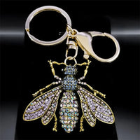 Cute Sweet Colorful Full Crystal Big Bear Key Chain Alloy Rhinestone Fashion Bag Accessories Keyring Jewelry Wholesale N9029