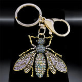 Cute Sweet Colorful Full Crystal Big Bear Key Chain Alloy Rhinestone Fashion Bag Accessories Keyring Jewelry Wholesale N9029