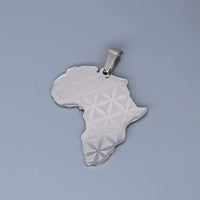 2pcs No Fade Africa Map Charms Stainless Steel Pendant for Jewelry Making Necklace Keychain Rune Eye of Horus Talisman DIY Craft