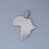 2pcs No Fade Africa Map Charms Stainless Steel Pendant for Jewelry Making Necklace Keychain Rune Eye of Horus Talisman DIY Craft