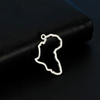 EUEAVAN 1pc Africa Berbers Symbol Map Stainless Steel Pendant for Necklace African Kabyle Berber Jewelry Making Supplies DIY