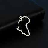 EUEAVAN 1pc Africa Berbers Symbol Map Stainless Steel Pendant for Necklace African Kabyle Berber Jewelry Making Supplies DIY