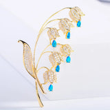 Autumn New Korean Elegant and Fashionable Clock Orchid brooch Creative Personalized Flower Clothing Pin Accessories for Women