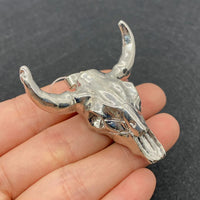 19 Styles Acrylic Cow Pendant Bull Skull Bone Gold Plated Charms for Men's Fashion DIY Jewelry Bull Head Pendant Necklace Gifts