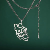 LIKGREAT Persian Farsi Poem Pendant Necklace Hollw Vintage Stainless Steel Jewelry Gifts For Women Men