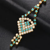 Boho Rhinestone Tassel Forehead Chain Head Band Indian Wedding Decoration Bridal Jewelry Head Chain Hair Accessories Gifts