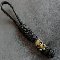 Vintage Hand-knitted Lanyard Keychain Biker helmet Pendant Paracord Rope weave Accessories Bag Hanging Handmade Car Keyring