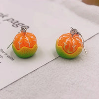 Beer Festival Wine Glass Orange Juice Earrings Fashion 2D Flat Design Earrings Women Girls Party Jewelry Gift Give To Friends