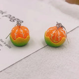 Beer Festival Wine Glass Orange Juice Earrings Fashion 2D Flat Design Earrings Women Girls Party Jewelry Gift Give To Friends